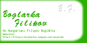 boglarka filipov business card